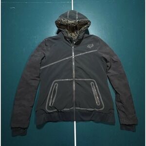 Vintage Y2K Fox Racing Sasquatch Jacket Large Ski‎ Faux Fur Reflective Rare Flaw